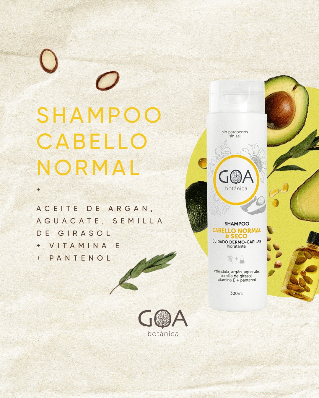 GOA Botánica Shampoo Cabello Normal y Seco