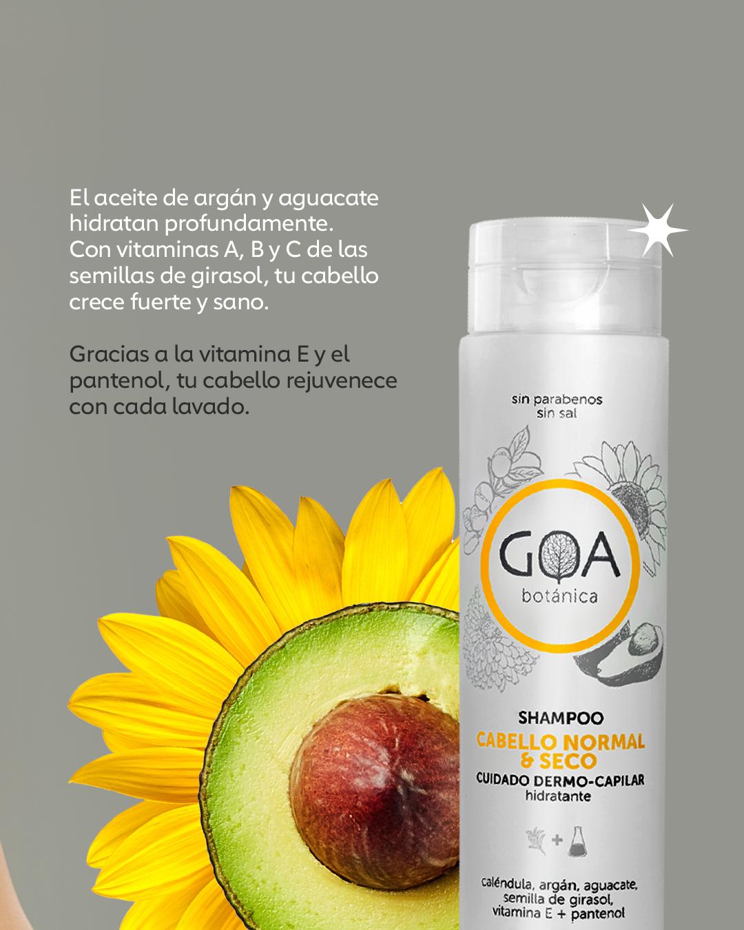 GOA Botánica Shampoo Cabello Normal y Seco - Imagen 4