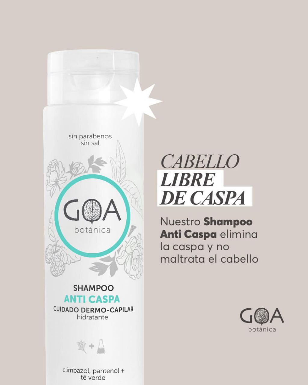 GOA Botánica Shampoo Anti Caspa - Imagen 4