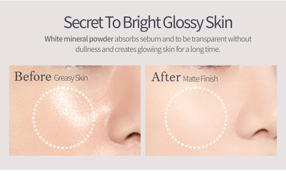 Polvo mineral ETUDE - Control de brillos faciales