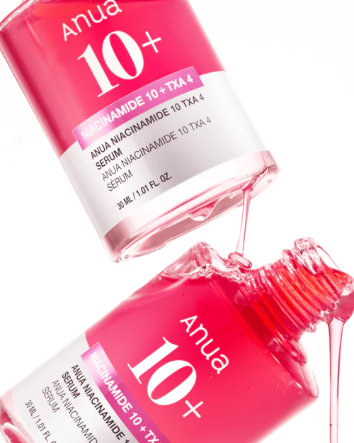 Anua Niacinamide TXA Serum - aplicación en rostro piel grasa