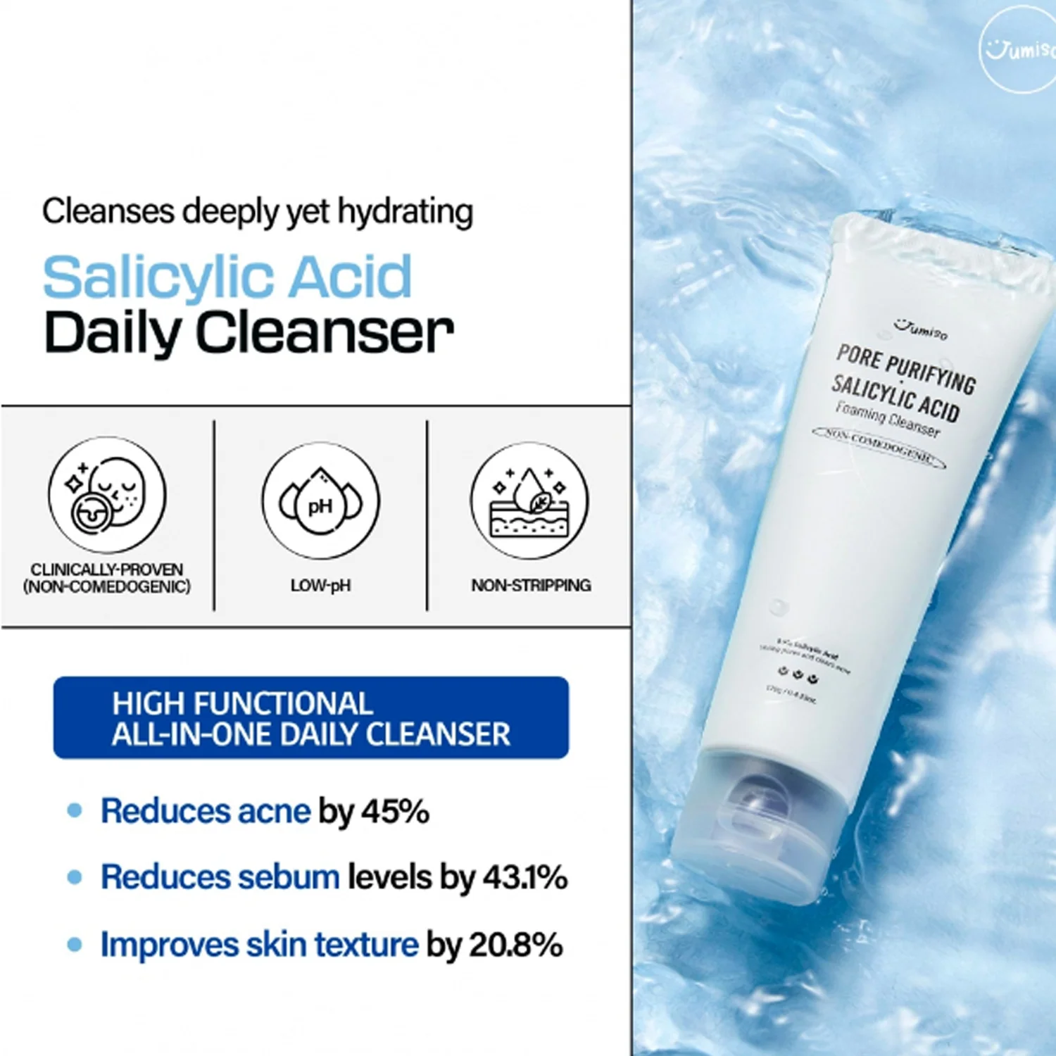 Jumiso Pore Purifying Salicylic Acid Foaming Cleanser - Imagen 3