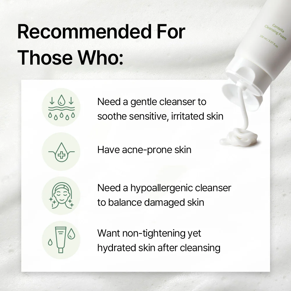 limpiador facial centella asiática - piel sensible