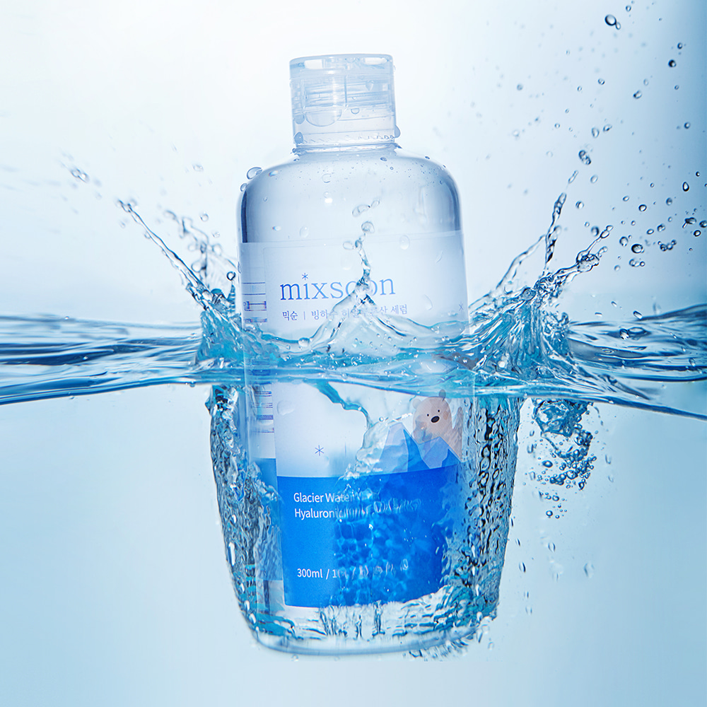 suero ácido hialurónico Mixsoon Glacier - botella producto textura viscosa