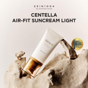 Centella Air-Fit Suncream Light Skin1004 - Aplicación de protector solar mineral