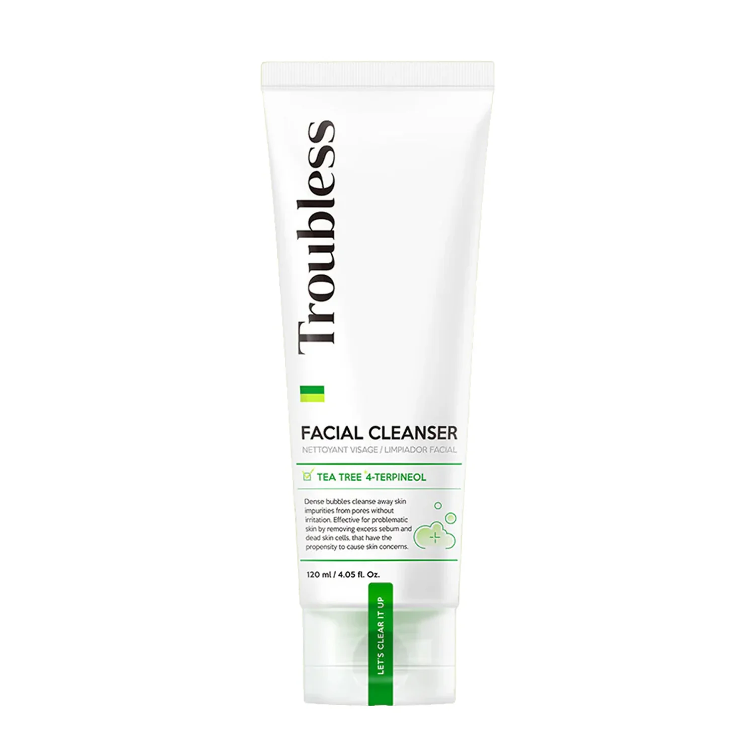 Limpiador facial Troubless - Espuma densa para piel acnéica