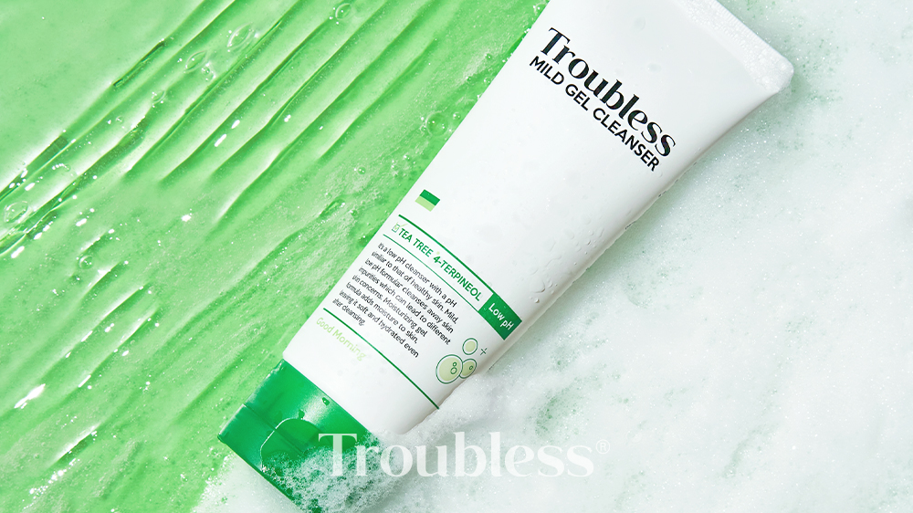 Botella Troubless Gel Cleanser - Diseño minimalista