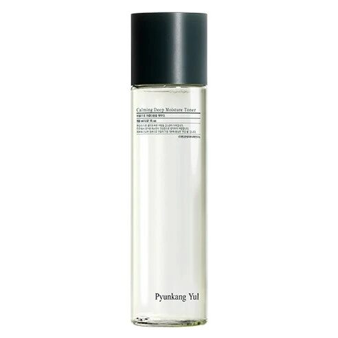Tónico Pyunkang Yul Calming Deep Moisture aplicado con algodón - textura ligera