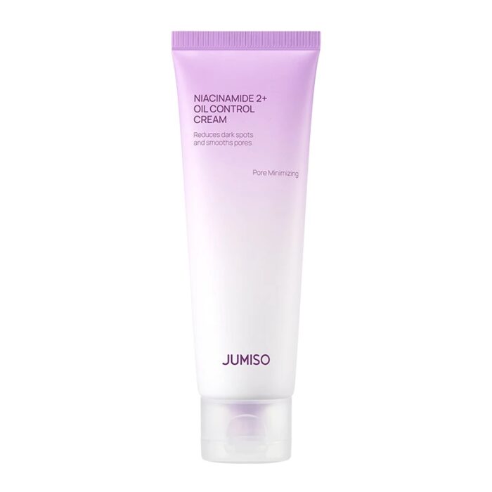Crema Niacinamide 2 Jumiso aplicándose sobre piel grasa con marcas de acné
