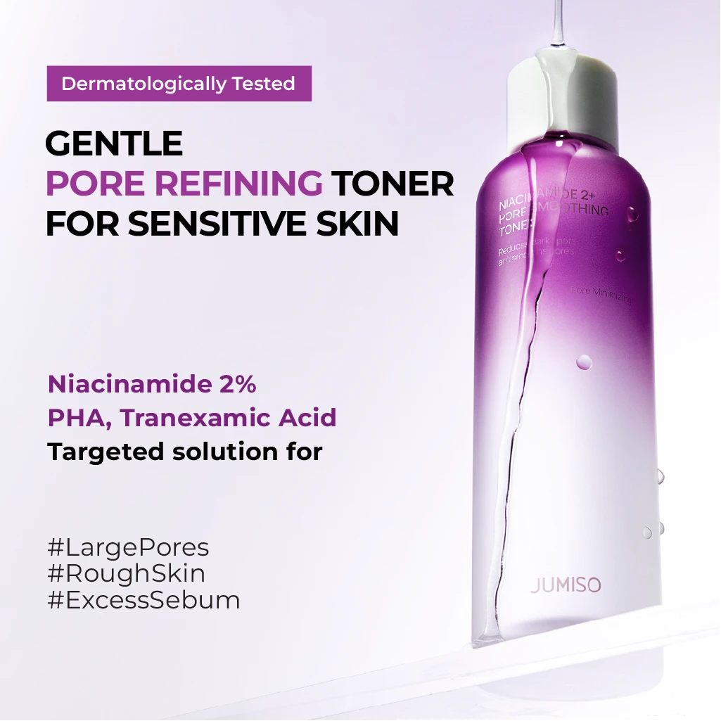 Textura acuosa y ligera del toner Niacinamide 2 Jumiso en manos