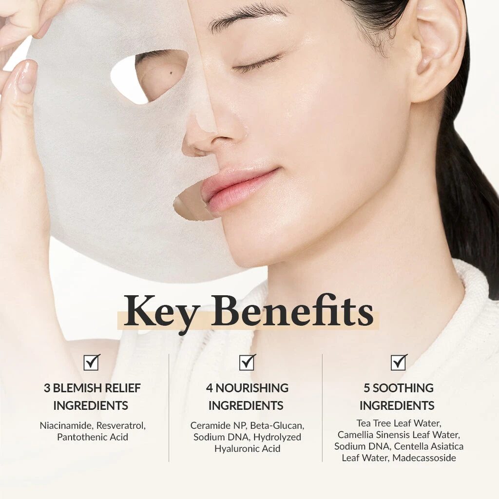 Sobre y esencia de la mascarilla calmante Dr.Althea junto a productos de la rutina