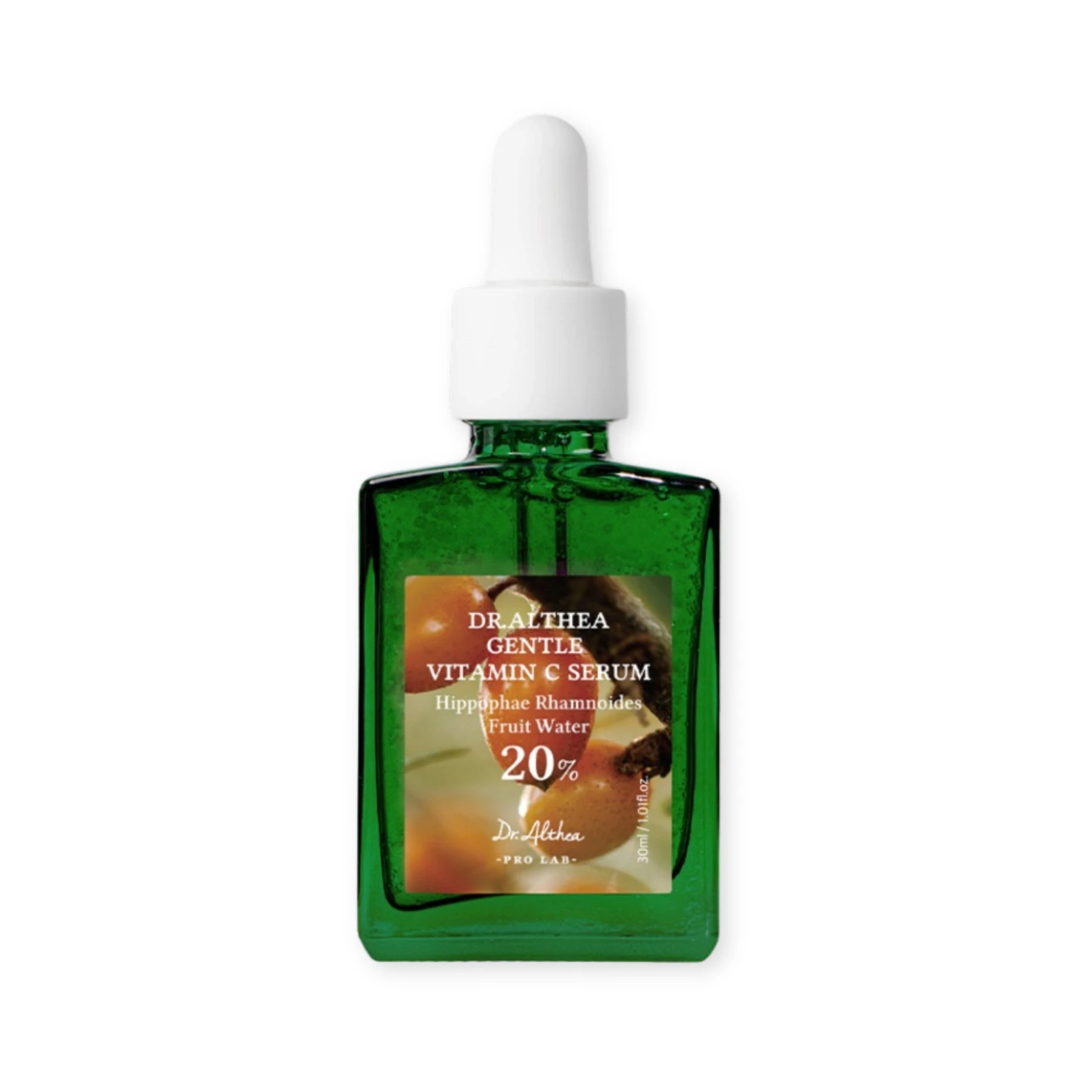 Serum vitamina C gentle Dr.Althea aplicándose sobre rostro con manchas y opacidad