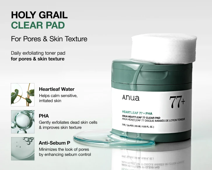 Anua Heartleaf 77% Clear Pad - Modo de uso e ingredientes