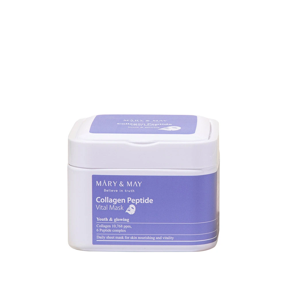 mascarilla colágeno péptido Mary&May - lámina en estuche textura gel