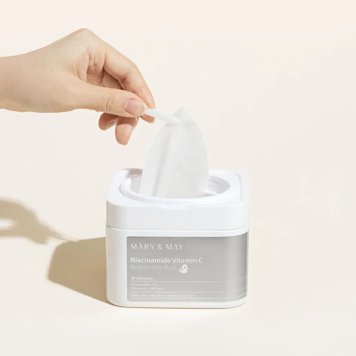 mascarilla niacinamida vitamina C Mary&May - estuche 30 láminas