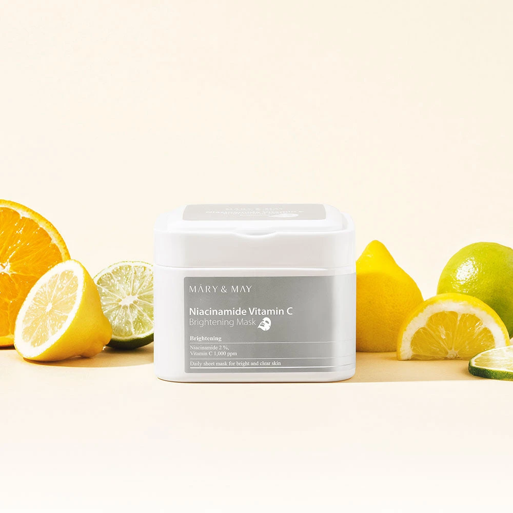 mascarilla niacinamida vitamina C Mary&May - beneficio visible