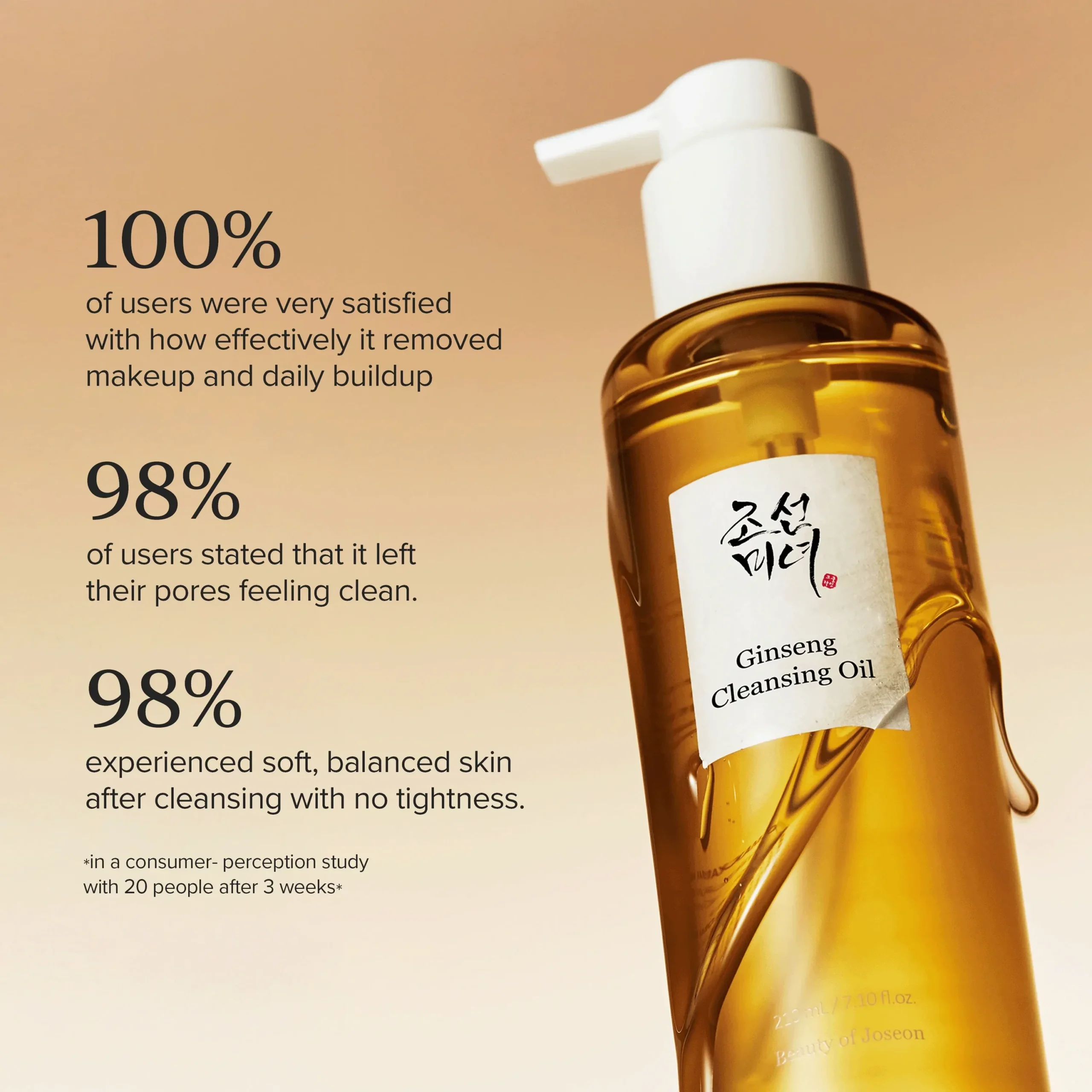 Aceite Limpiador Ginseng - Textura y detalles
