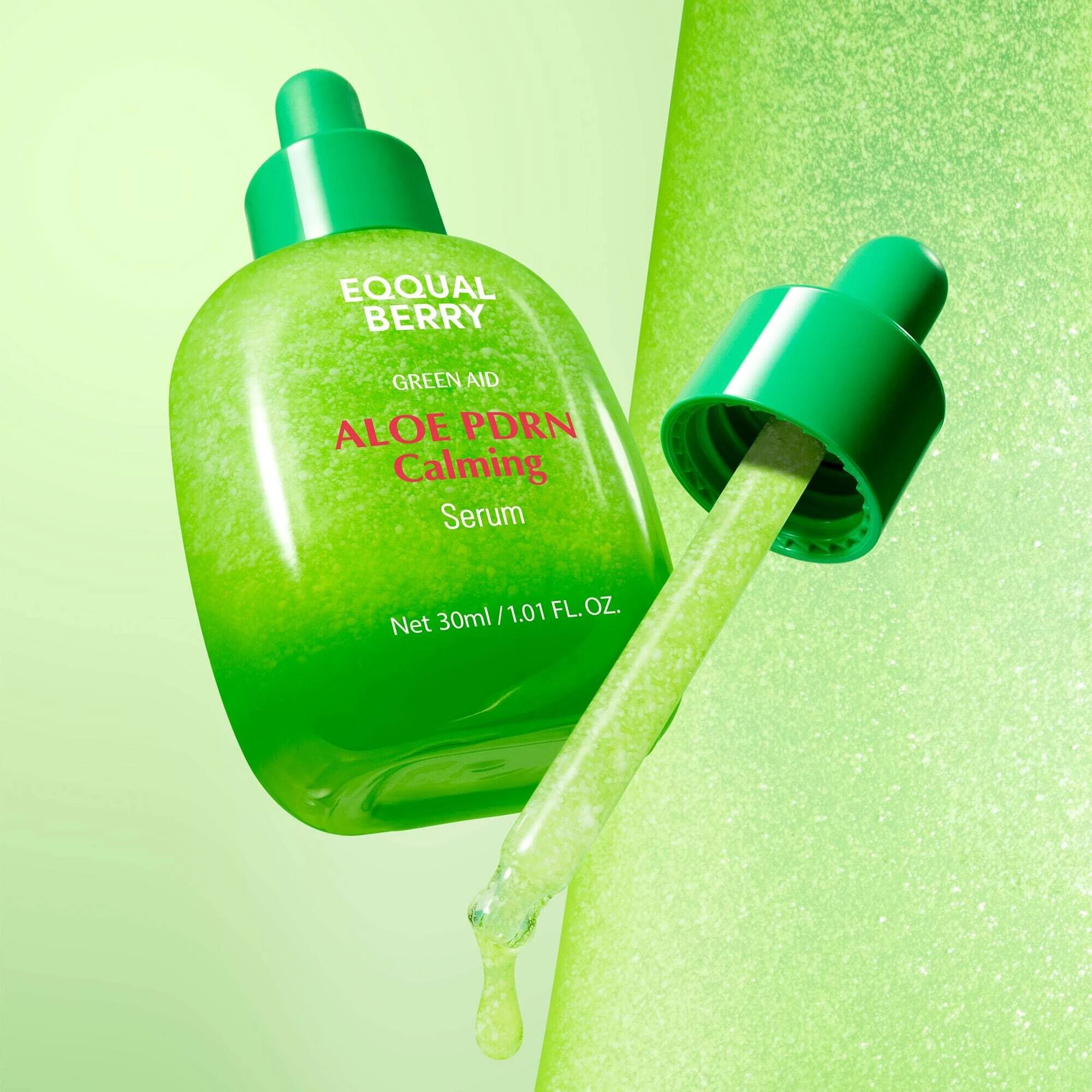 EQQUAL BERRY Green Aid ALOE PDRN Calming Serum - Textura y detalles