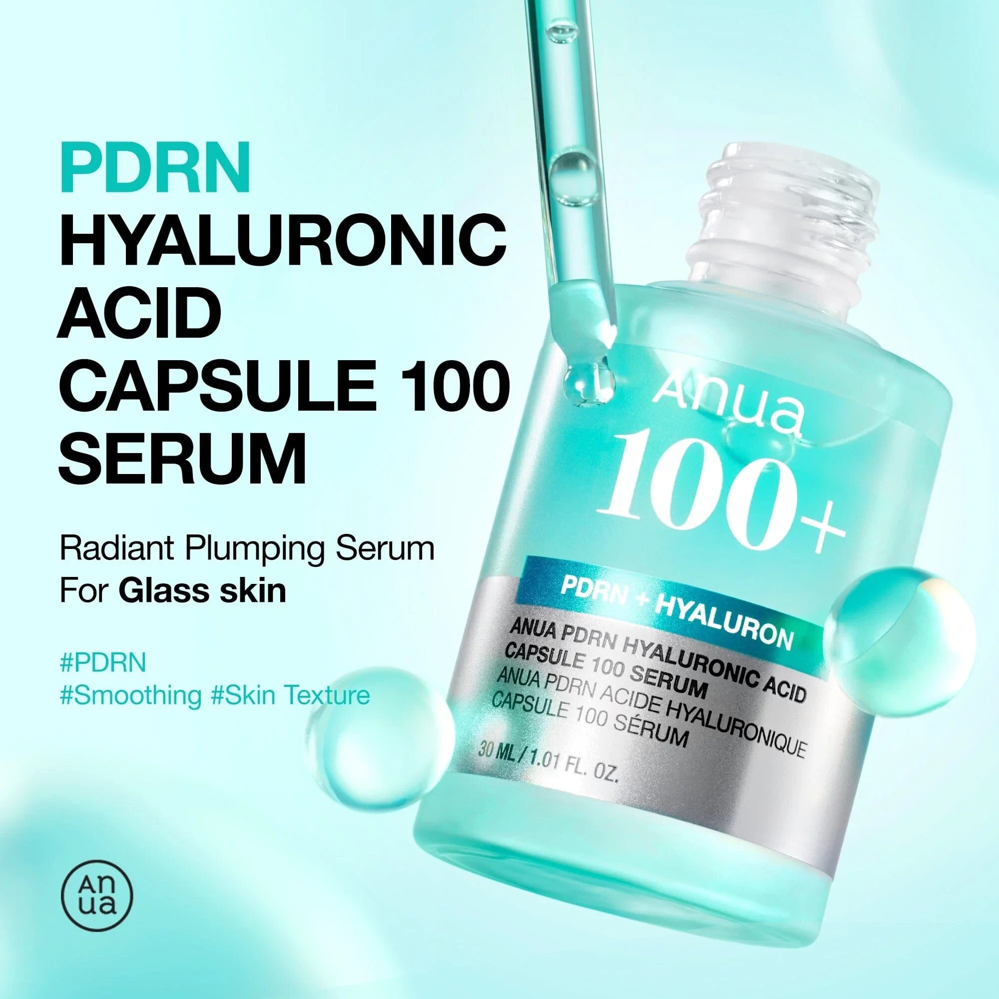 Anua PDRN Hyaluronic Acid Capsule 100 Serum - Textura y detalles