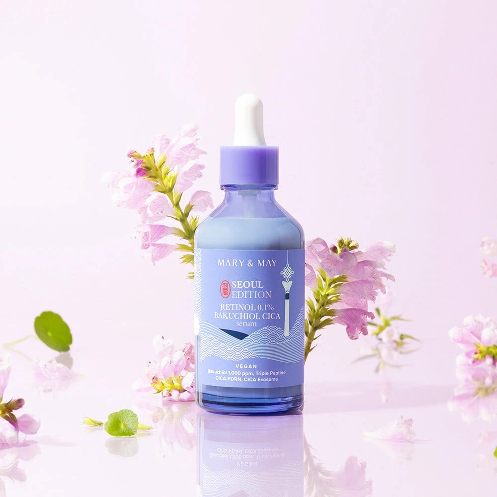 sérum retinol bakuchiol cica Mary&May, retinol puro, bakuchiol, cica, serum antiedad, k-beauty Ecuador