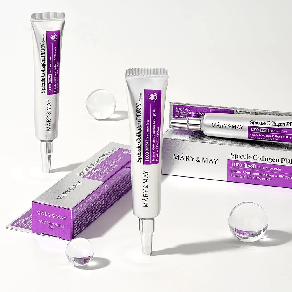 Mary&May Spicule Collagen PDRN Cream - Textura y detalles