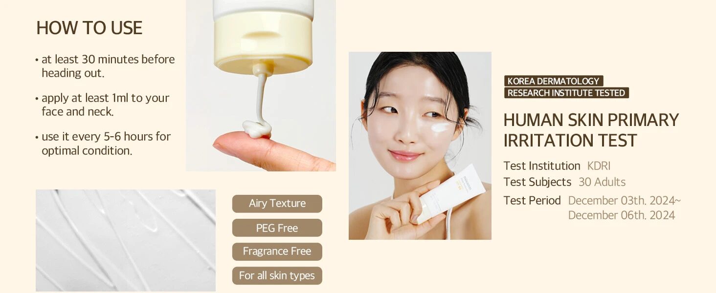 Bean Sunscreen SPF 50 - Modo de uso e ingredientes