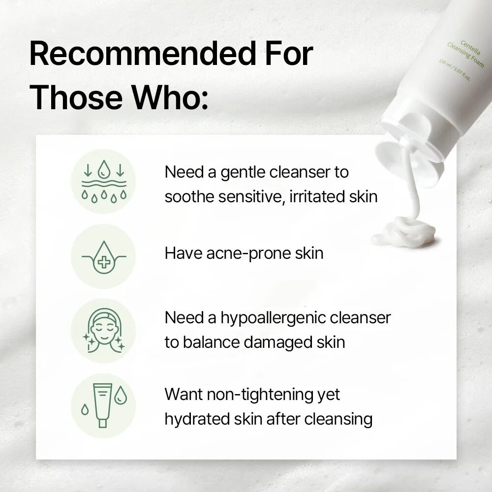 Mixsoon Centella Cleansing Foam 150ml - Modo de uso e ingredientes