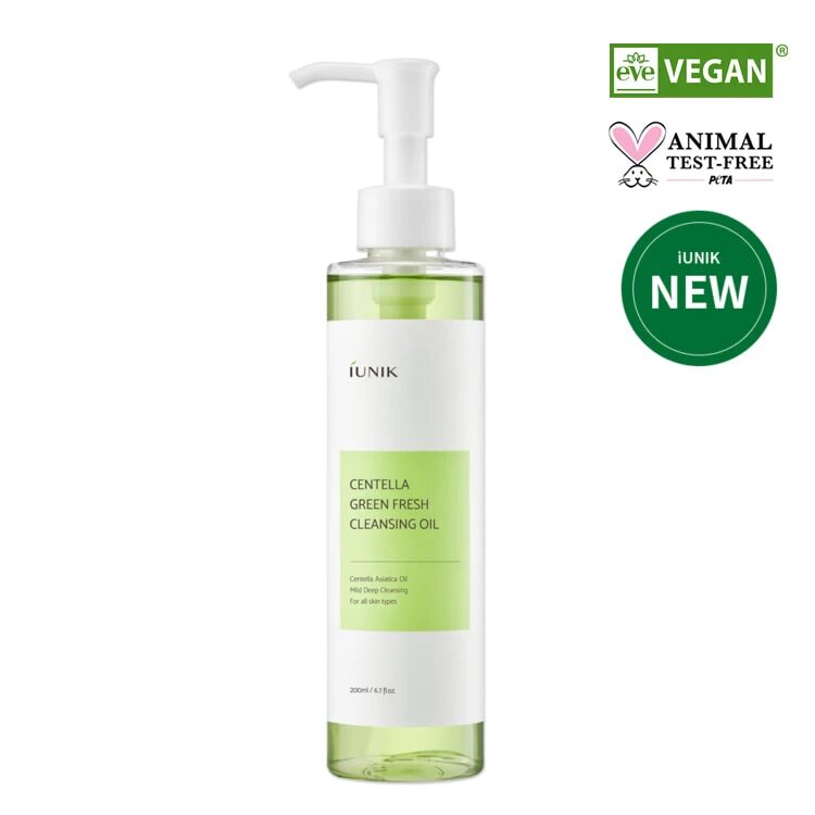 iUNIK Centella Green Fresh Cleansing Oil - Modo de uso e ingredientes